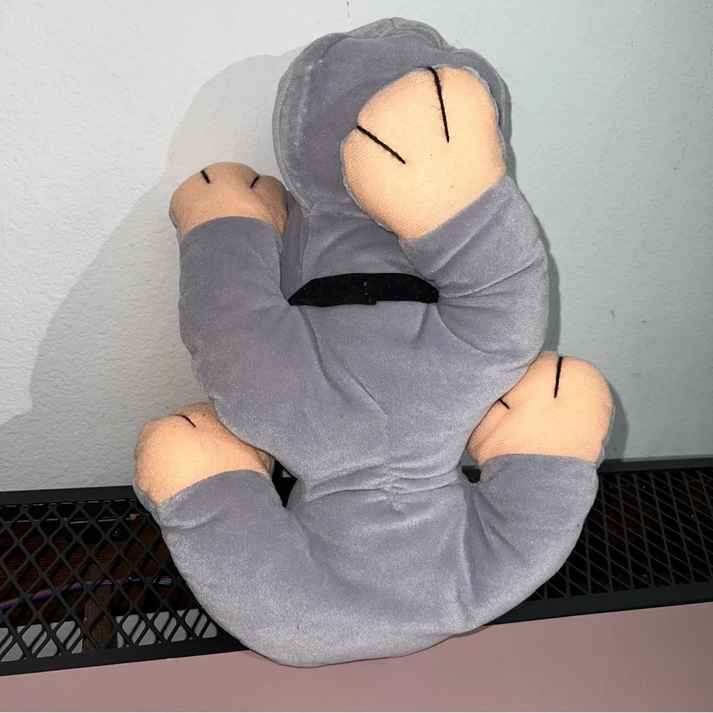 Vintage Pound Puppy 1980’s Gray With Black Tail Blue Eyes Romitex W/ Tag 13”‎